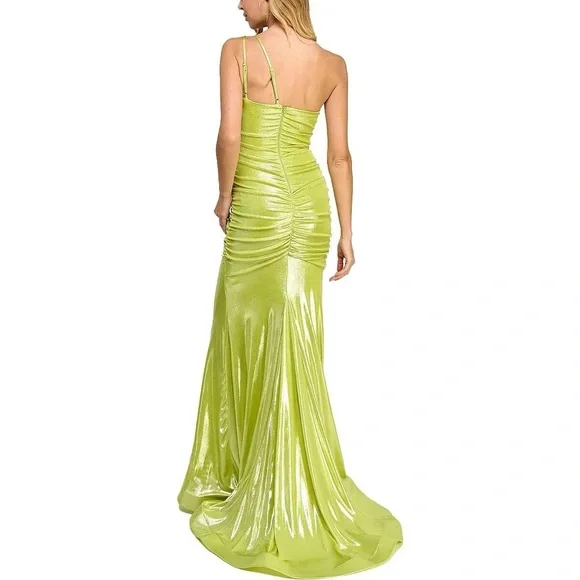 Elegant Lime Green Evening Gown - Picture 2 of 2
